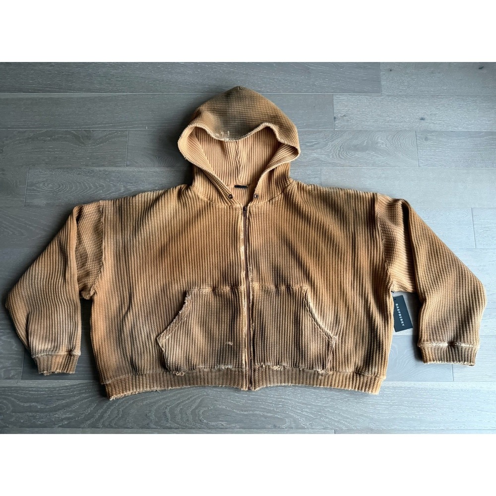 LARGE WAFFLE THERMAL ZIP UP GV GALLERY RASPBERRY HILLS ❤️✅ BRAND NEW SHIPS ASAP